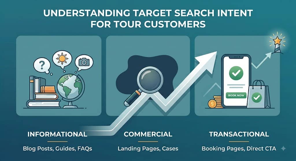 search queries seo for tour site